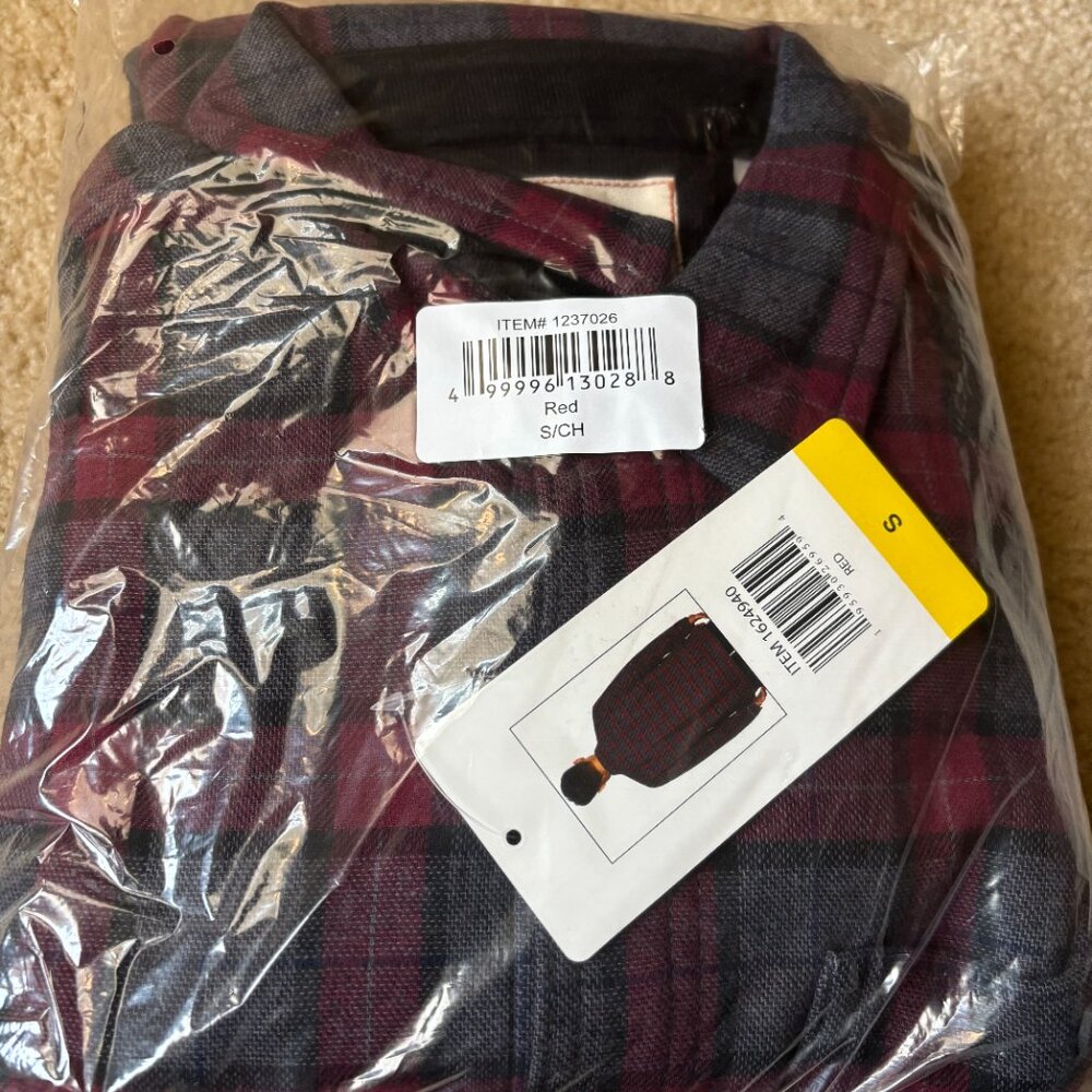NWT Weatherproof flannel Red plaid shirt S